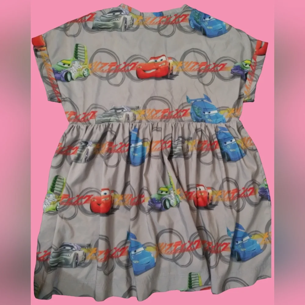 Grey Lightening Mcqueen dress (size XL-2X) - Picture 3 of 6